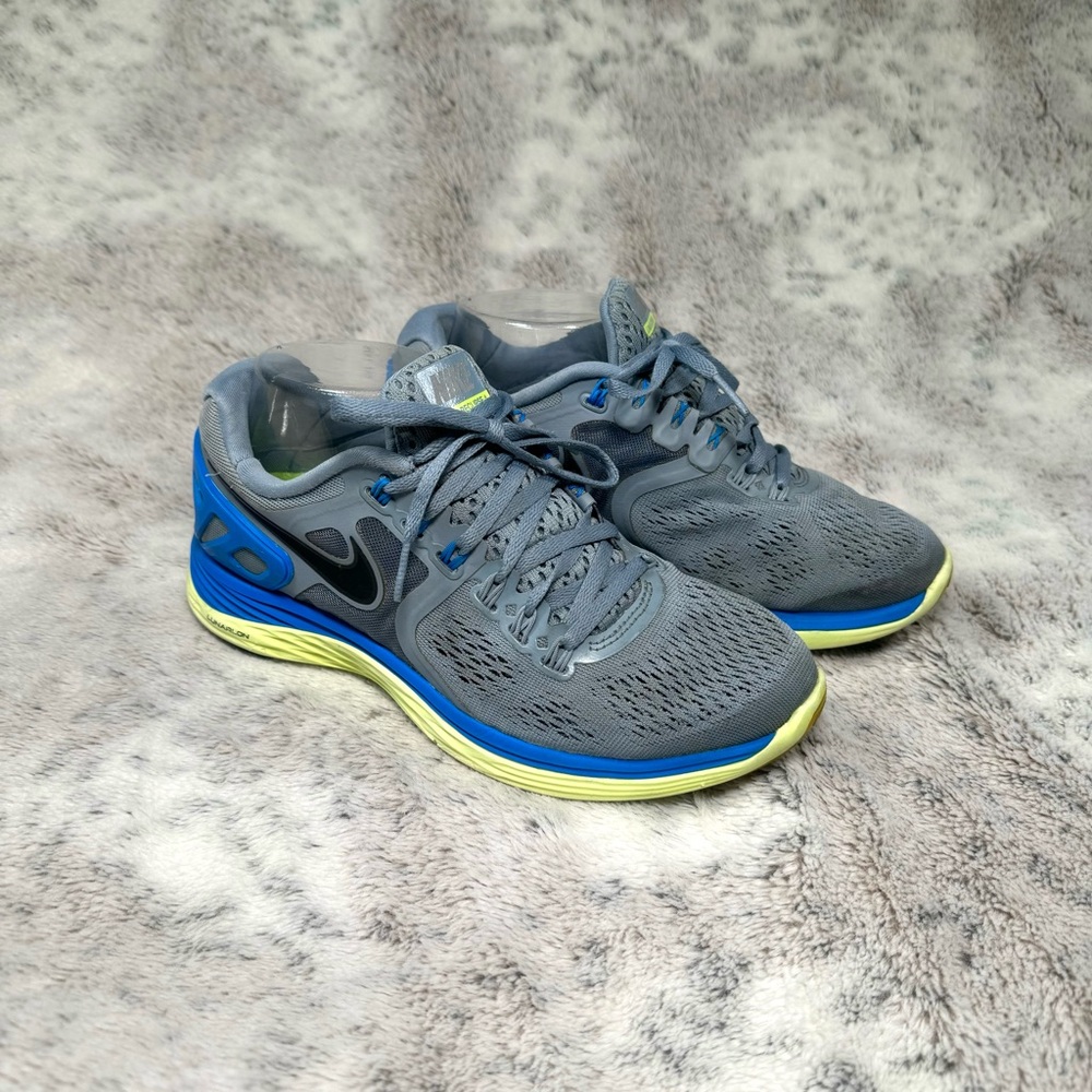 Nike‎ Lunar Eclipse 4 Shoes Womens Size 7 Grey Blue Running 629683-004